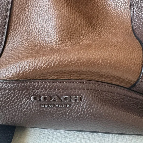 Coach Dark Brown Leather Men's Backpack - Picture 2 of 6